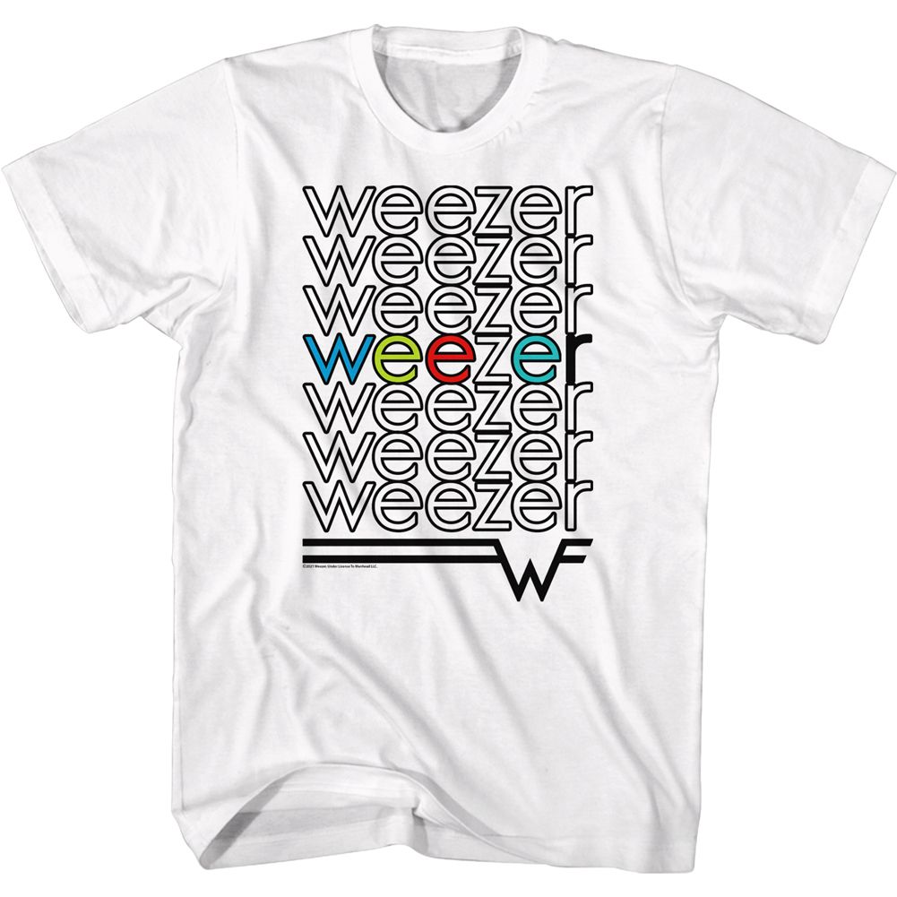 Wholesale Weezer Repeat Colors T-Shirt