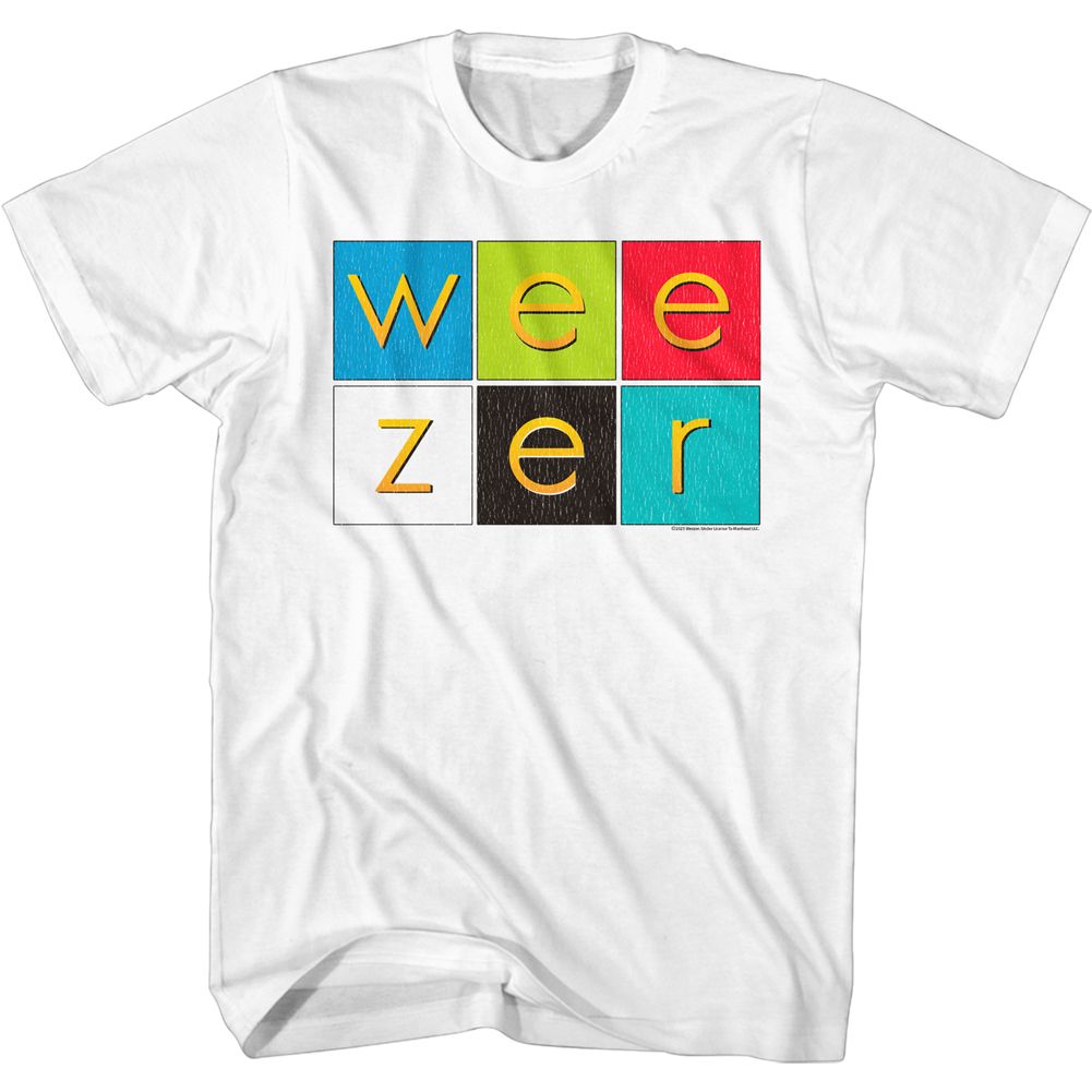 Wholesale Weezer Album Color Squares T-Shirt
