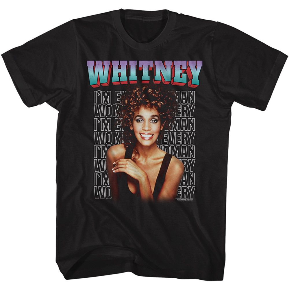 Wholesale Whitney Houston Every Woman Stacked T-Shirt