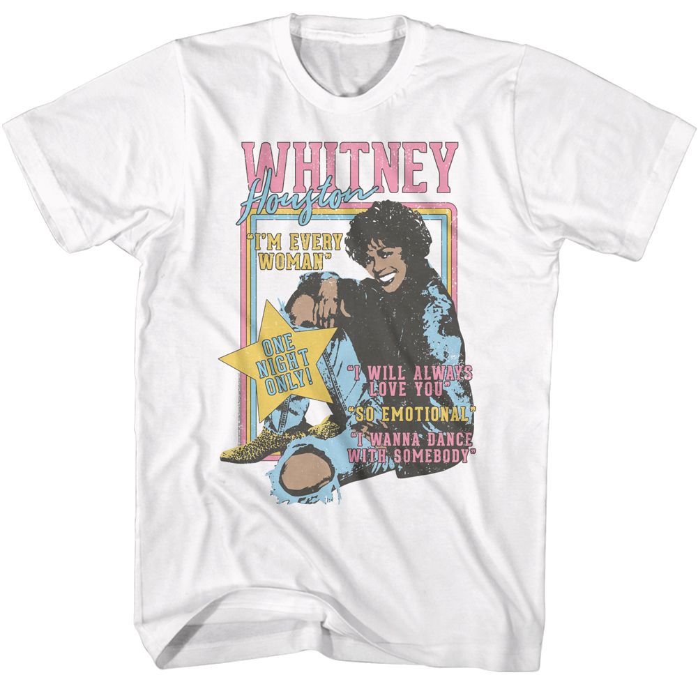 Wholesale Whitney Houston One Night Only T-Shirt
