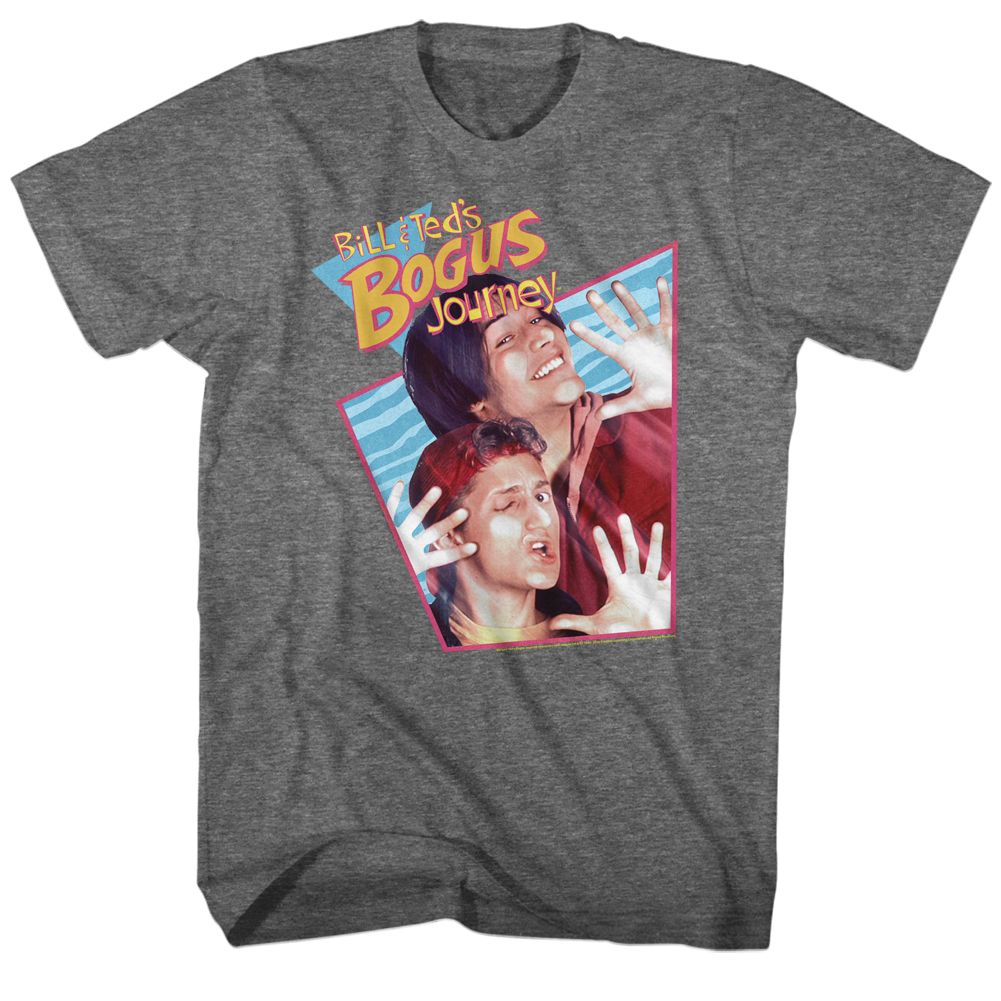 Wholesale Bill and Ted Bogus Rhombus w/ Texture Heather Graphite Adult T-Shirt