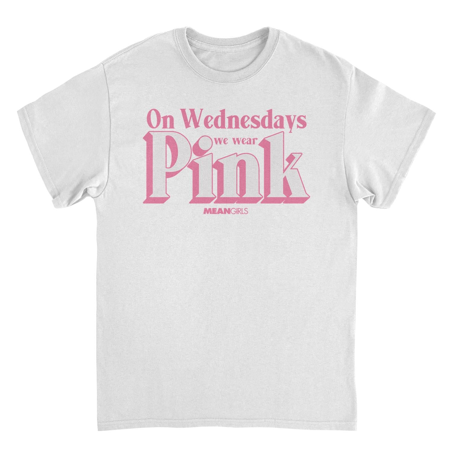 Wholesale Mean Girls on Wednesdays We Wear Pink White T-Shirt