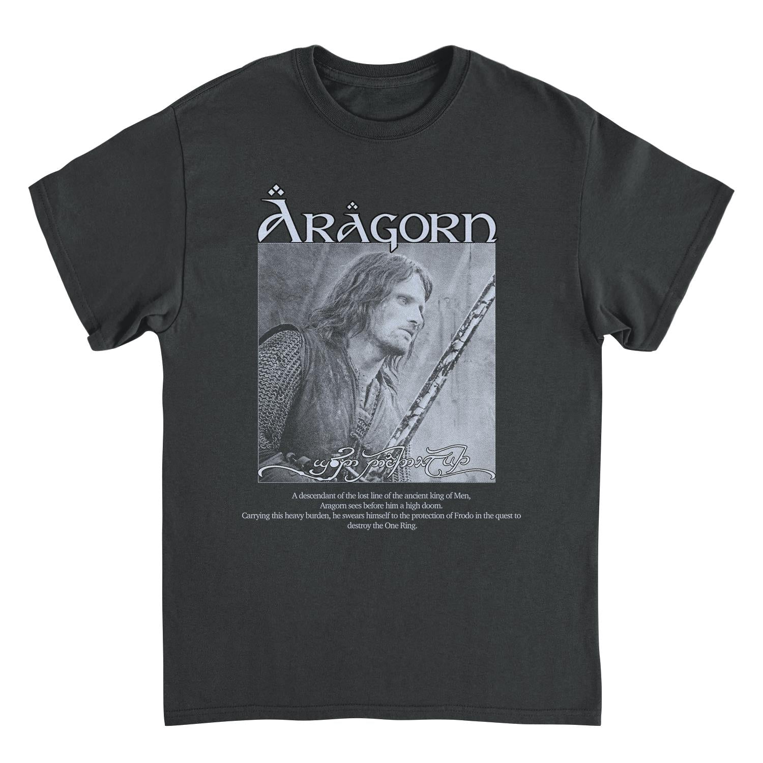 Wholesale Lord of The Rings Aragorn Son of Arathorn Black T-Shirt