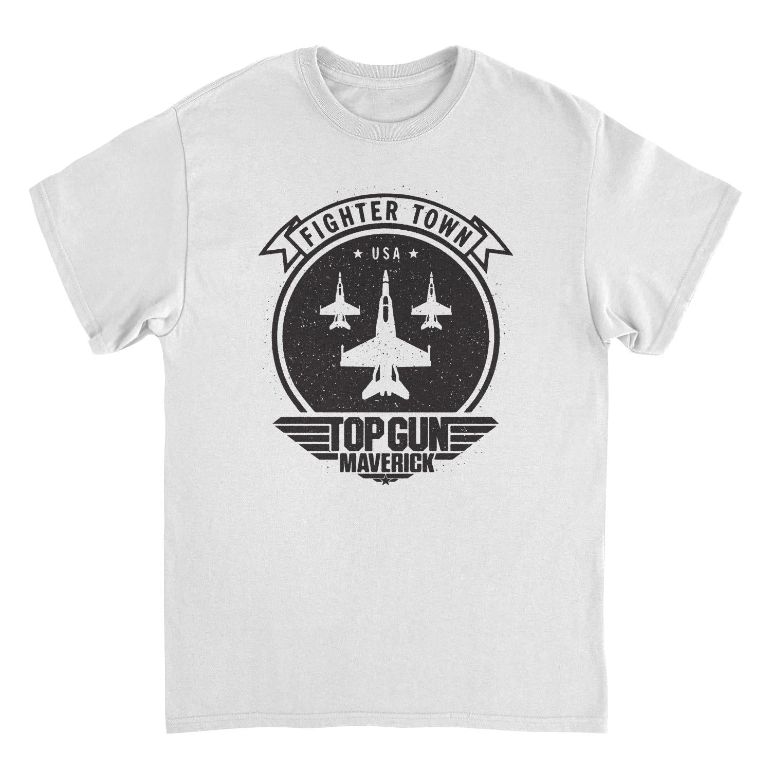 Wholesale Top Gun Fighter Town White T-Shirt