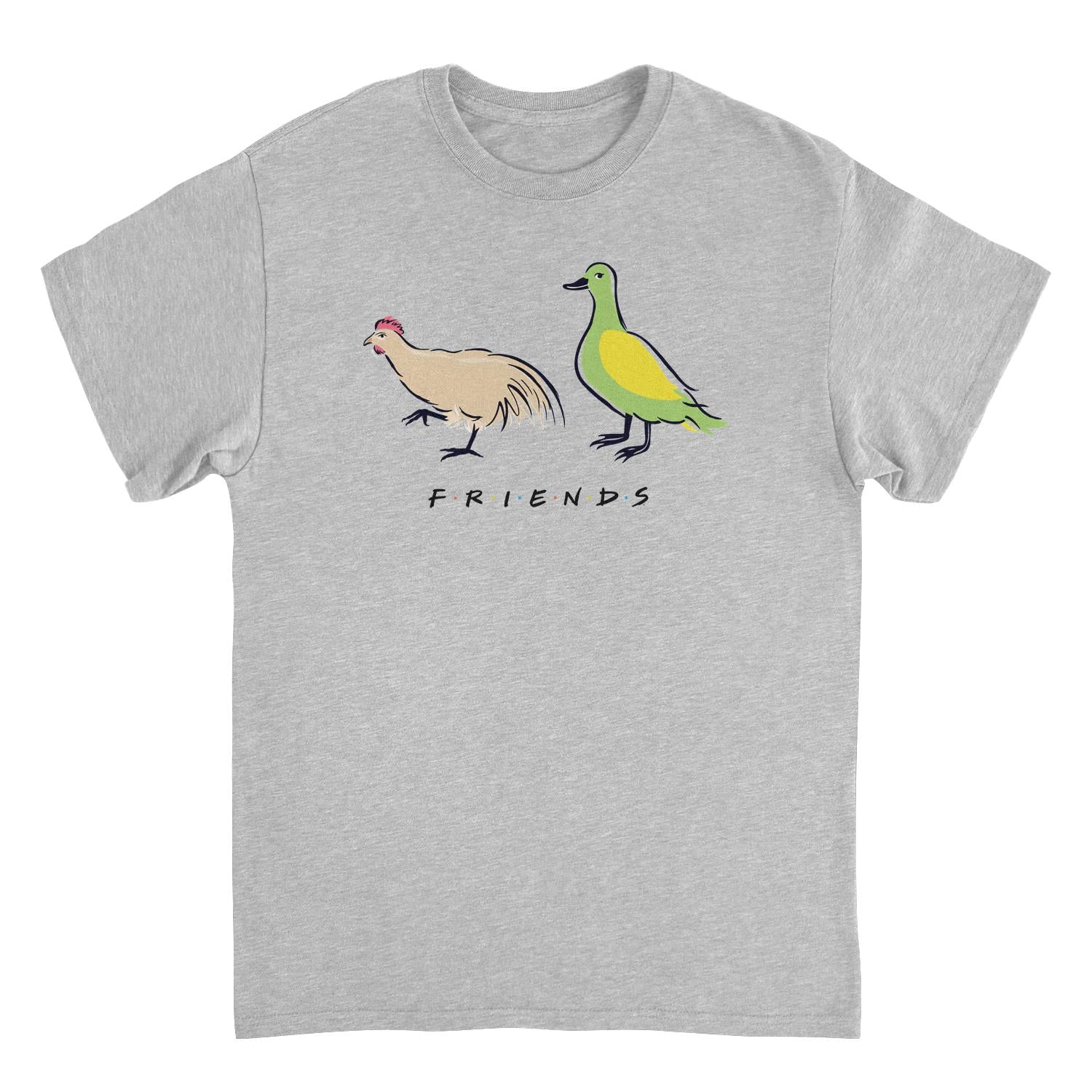 Wholesale Friends Chicken and Duck Sport Grey T-Shirt