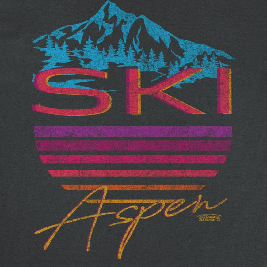 Wholesale Ski Aspen Black T-Shirt