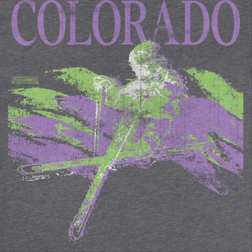 Wholesale Ski Colorado Heather Charcoal T-Shirt