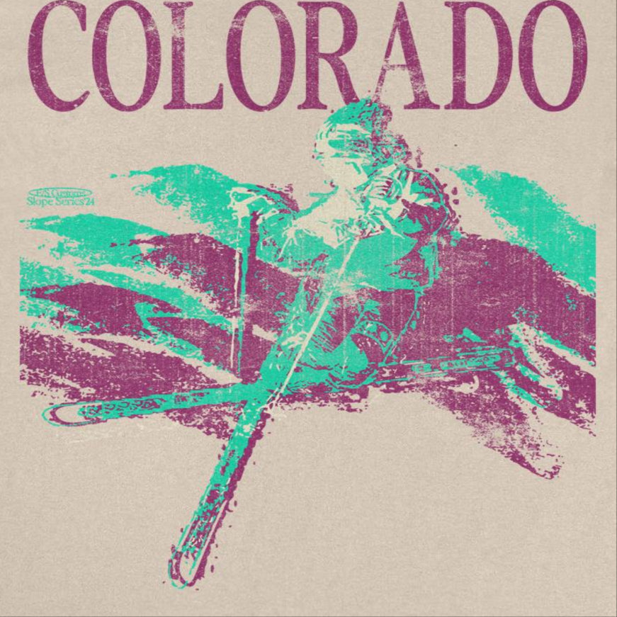 Wholesale Skiing & Snowboarding Colorado Tan T-Shirt