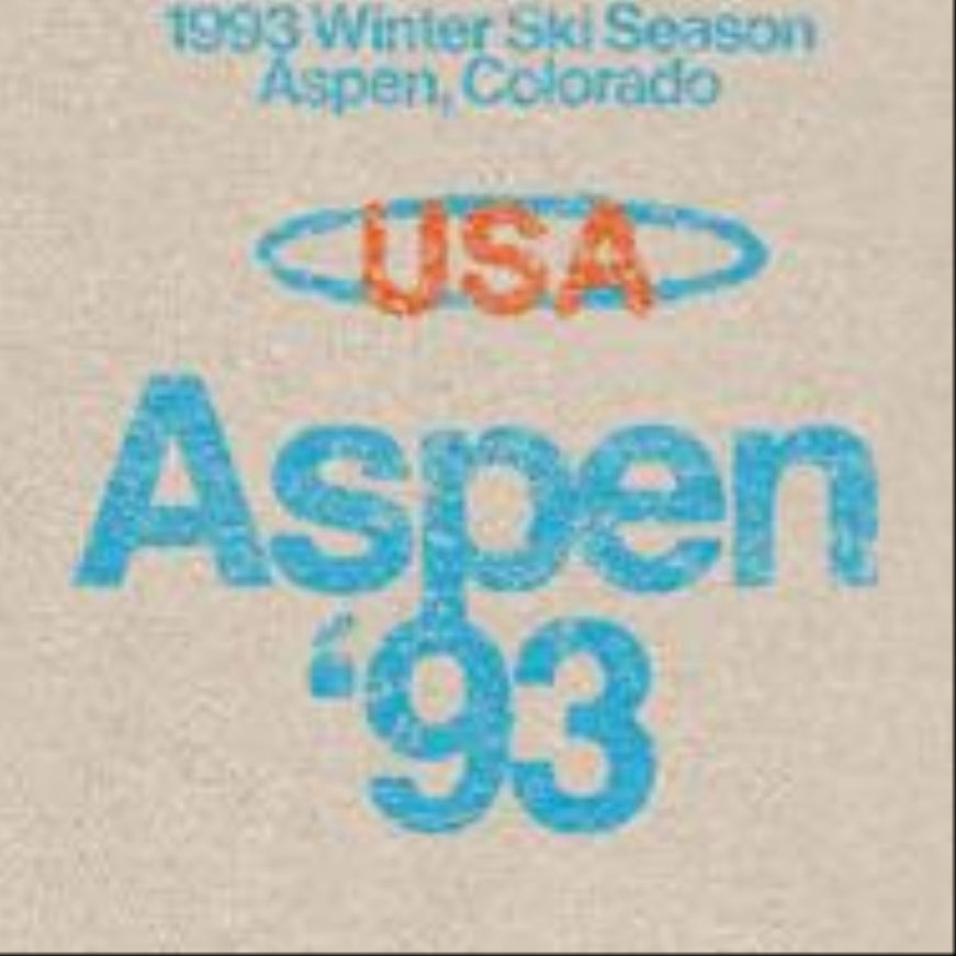 Wholesale Ski Aspen '93 Front and Back Print T-Shirt