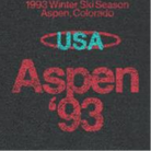 Wholesale Ski Aspen '93 Front and Back Print Black T-Shirt