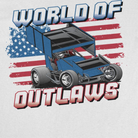 World of Outlaws Gradient American Flag White T-Shirt