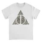 Harry Potter Deathly Hallows Shape White T-Shirt