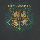 Harry Potter Four Houses Mascot Emblem Black T-Shirt