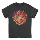 Harry Potter Hogwarts Christmas Badge Black T-Shirt