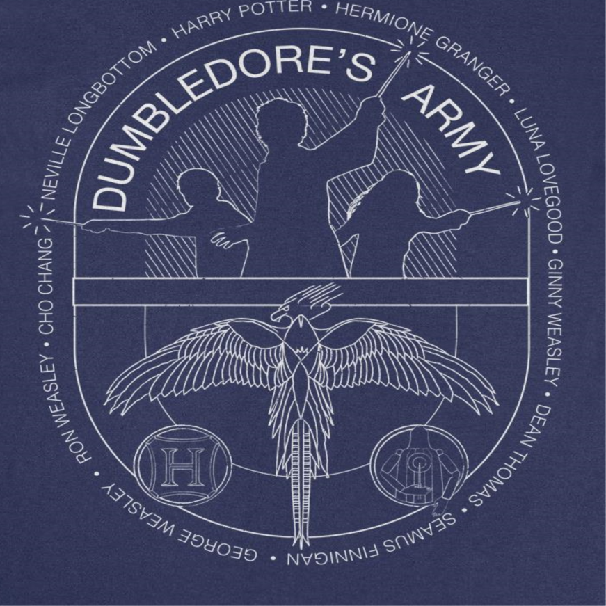 Harry Potter Dumbledores Army Emblem Navy T-Shirt