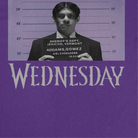 Wednesday Mug Shot Purple T-Shirt