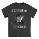 Wednesday Wear Black Distress Black T-Shirt