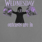 Wednesday Outcasts Are In Charcoal T-Shirt