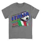 Toffs Retro Soccer Futbol Copa Del Mundo Italia Charcoal T-Shirt