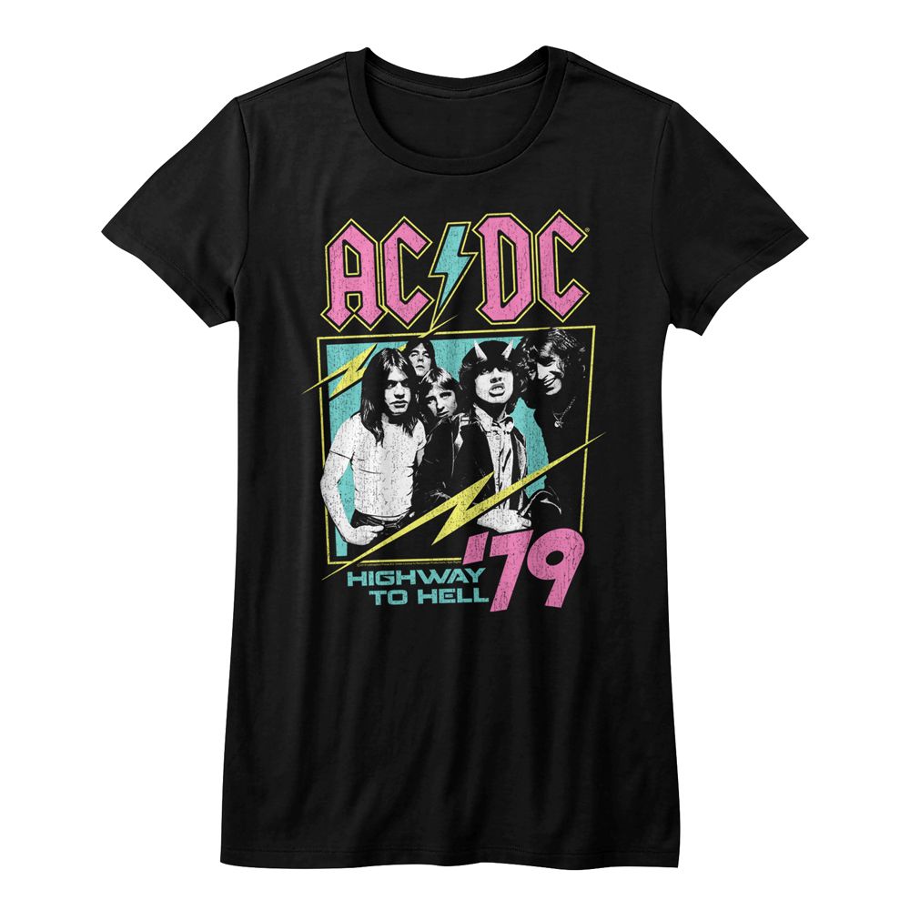 AC/DC Neon Highway Black Women's T-Shirt