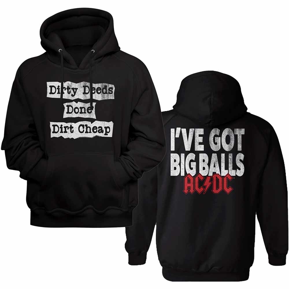 AC/DC Dirt Cheap Black Hoodie Front & Back Print
