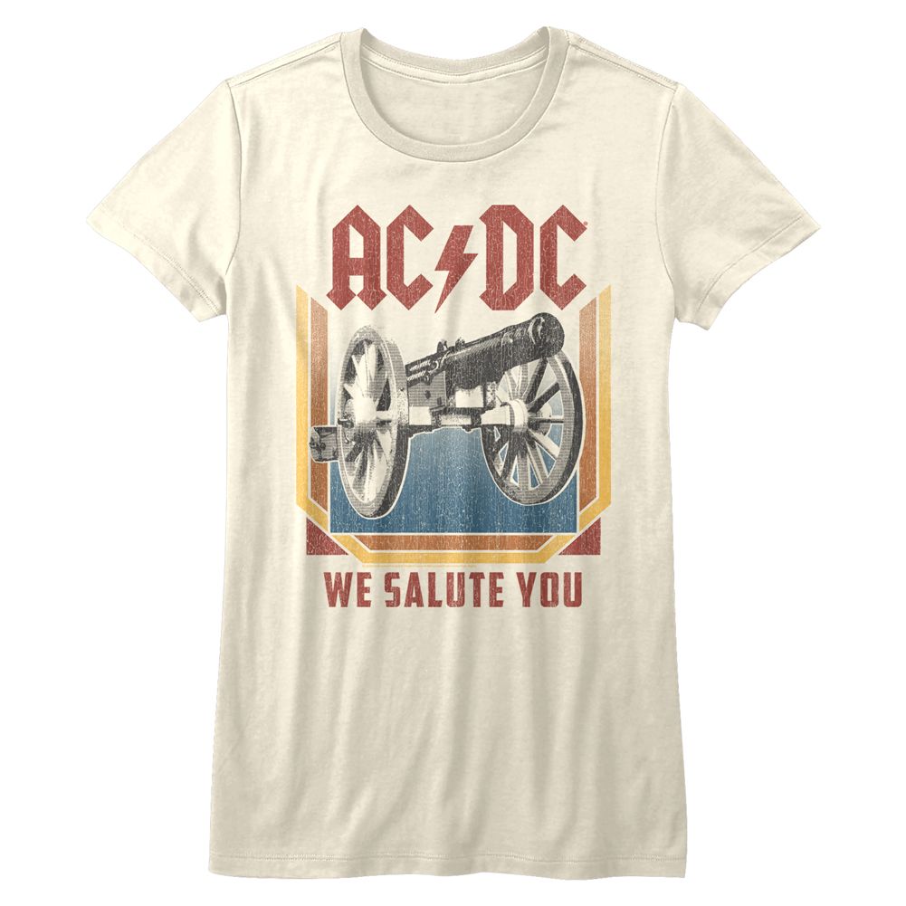 AC/DC Salute Vintage White Women's T-Shirt