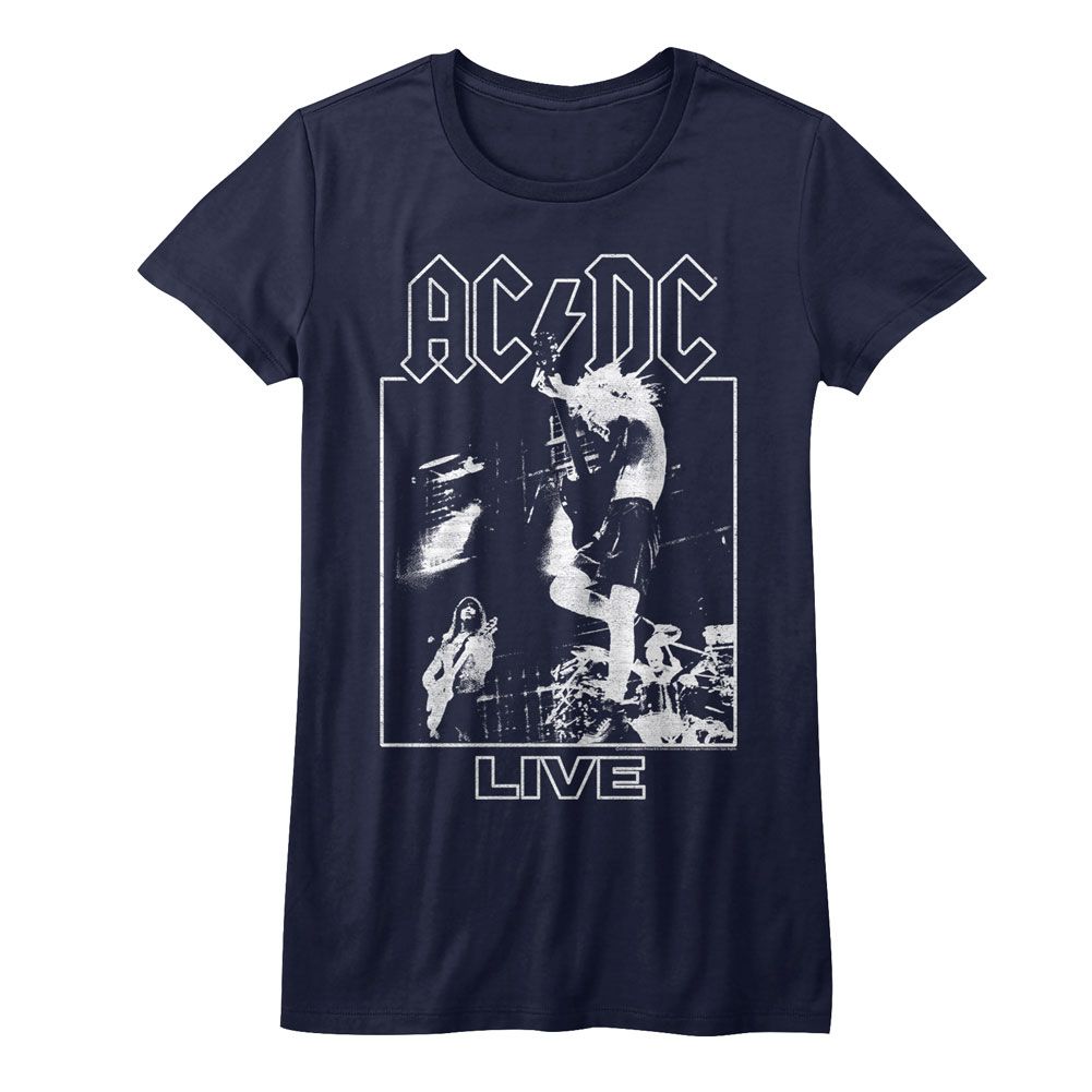 AC/DC Live Navy Women's T-Shirt