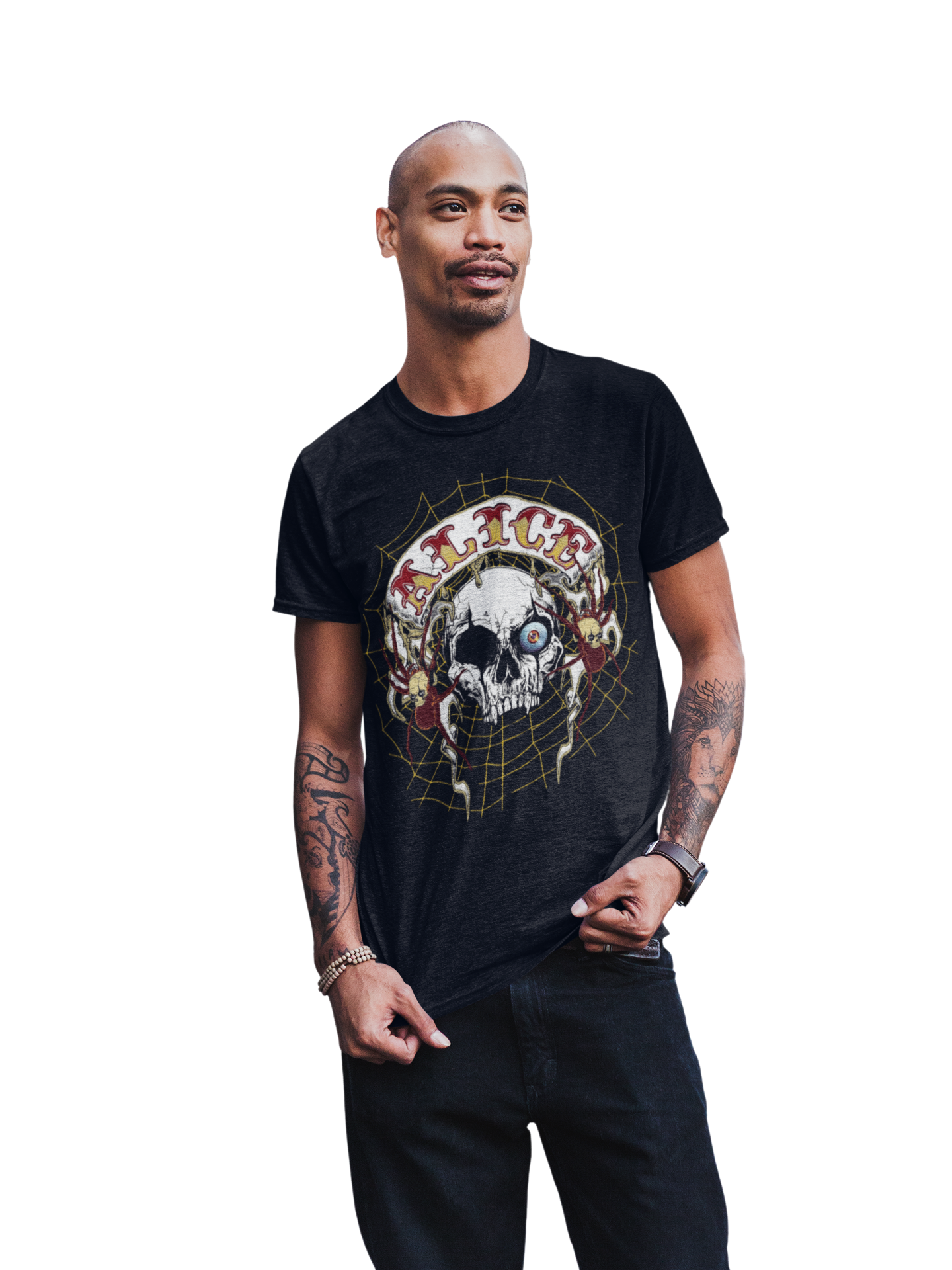 Wholesale Alice Cooper One Eyed Skull Jumbo Print T-Shirt