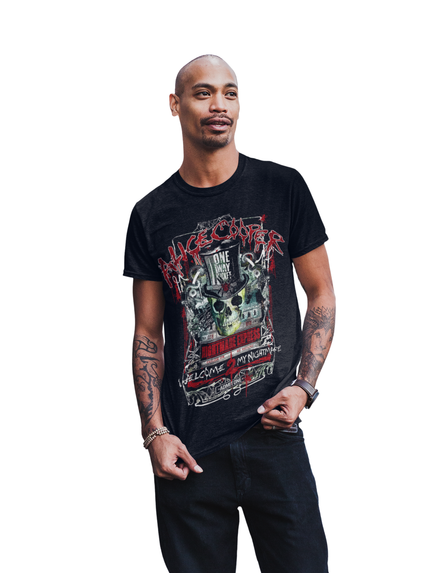 Wholesale Alice Cooper Nightmare Express Jumbo Print T-Shirt