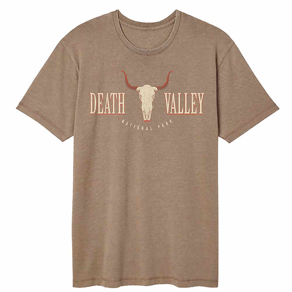 National Parks Death Valley Skull Coyote Brown Vintage Wash T-Shirt