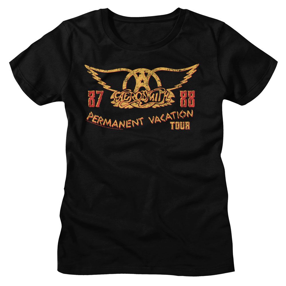 Aerosmith Aerosmith Pv Tour 87 88 Black Women's T-Shirt