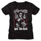 Aerosmith Aerosmith Eat The Rich Skull Black Women's T-Shirt