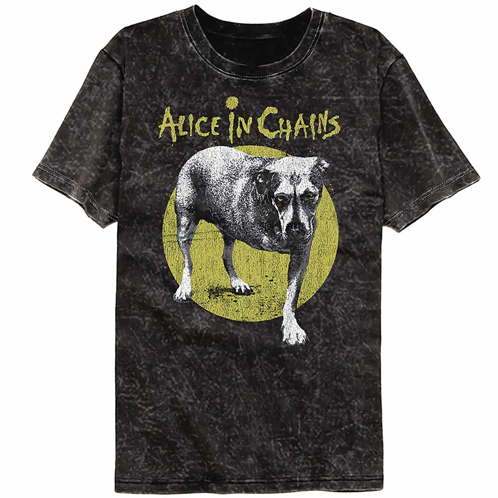 Alice In Chains Self Titled Black Mineral Wash T-Shirt