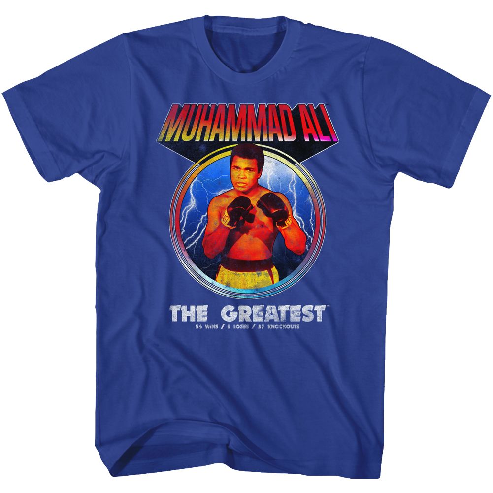 Muhammad Ali Big Time Vintage-Inspired Graphic Royal T-Shirt