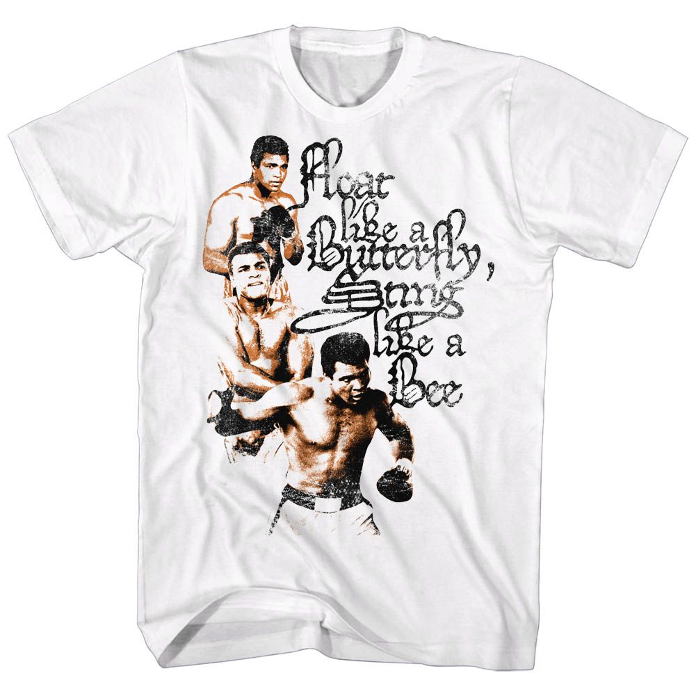 Muhammad Ali 3 Poses White T-Shirt