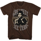 Muhammad Ali of All Time Signature Graphic Dark Chocolate T-Shirt