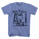 Muhammad Ali Blue Signature Graphic Light Blue Heather T-Shirt