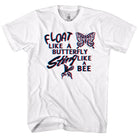 Muhammad Ali Float Like a Butterfly Classic Graphic White T-Shirt