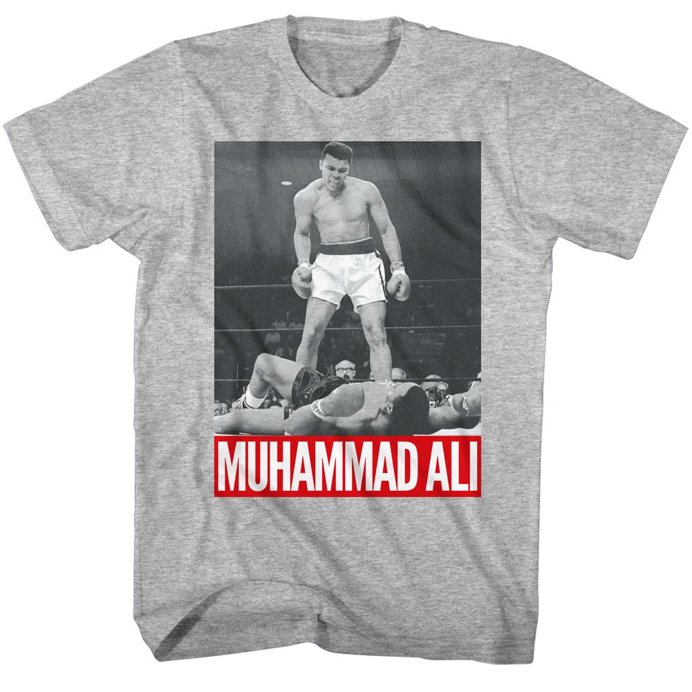 Muhammad Ali 1068 Timeless Graphic Gray Heather T-Shirt
