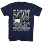 Muhammad Ali Back it Up Heritage Graphic Navy T-Shirt