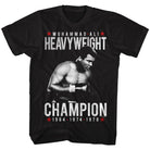 Muhammad Ali Heavy Champ Vintage-Inspired Graphic Black T-Shirt