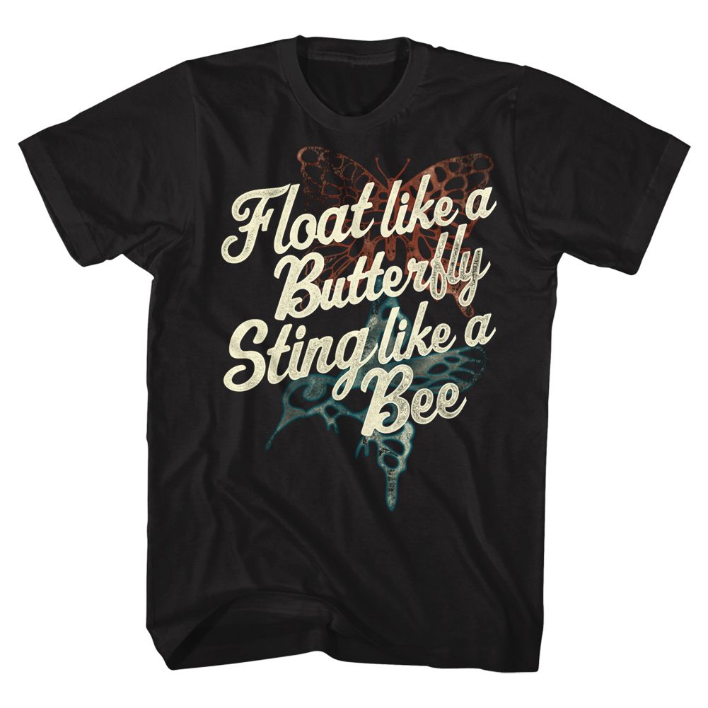 Muhammad Ali Sting Like a Bee Black T-Shirt