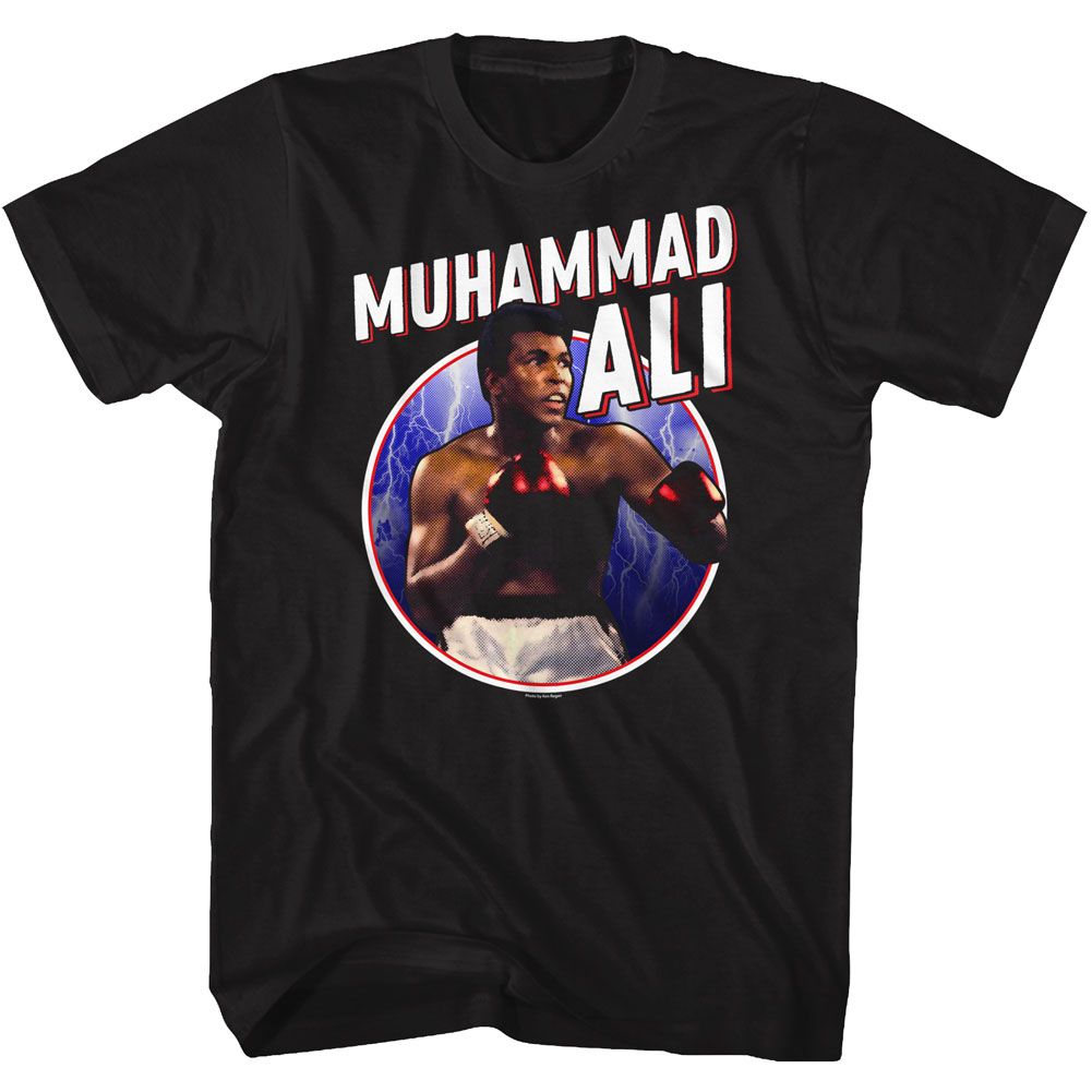 Muhammad Ali 1157-d35 Signature Graphic Black T-Shirt
