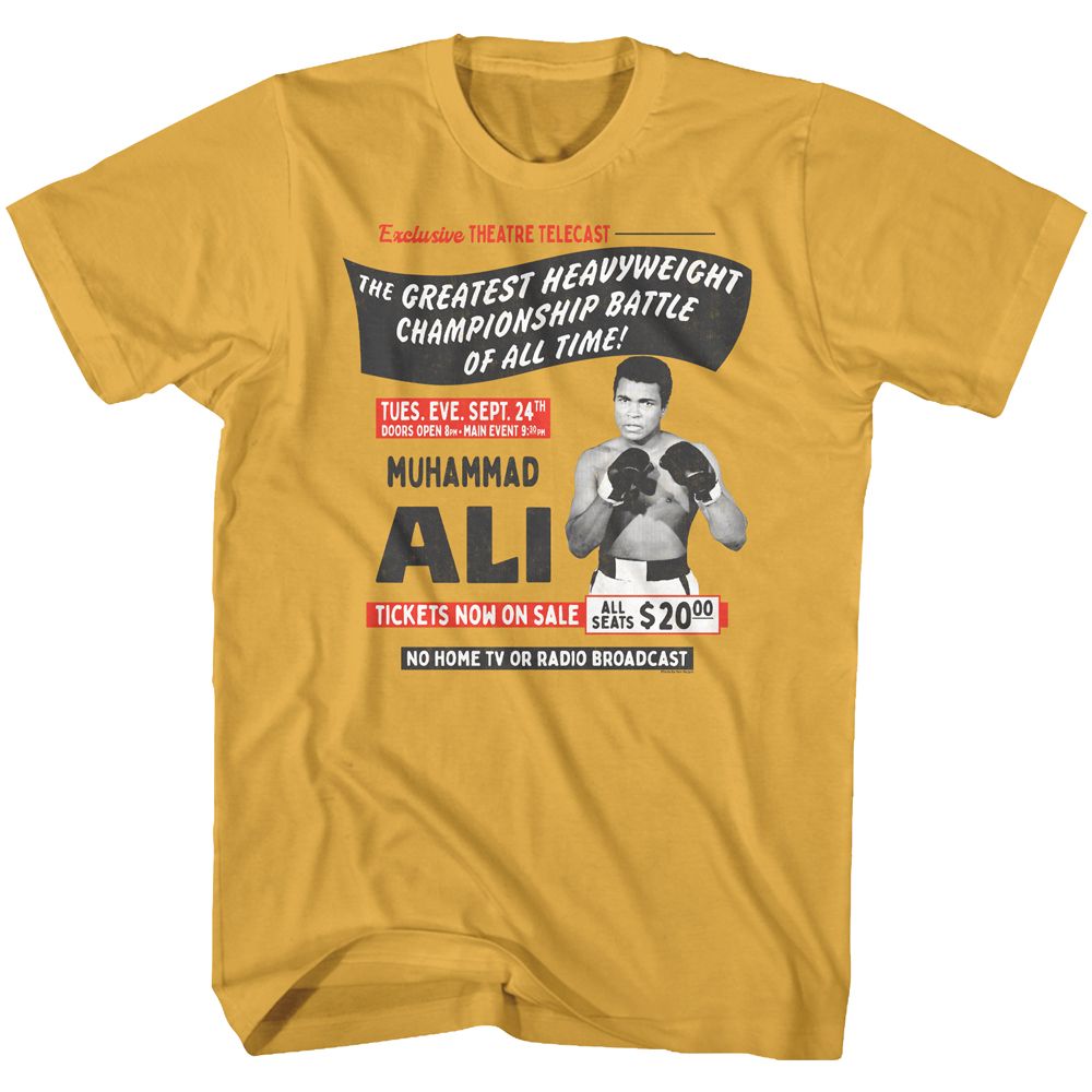 Muhammad Ali Telecast Signature Graphic Ginger T-Shirt