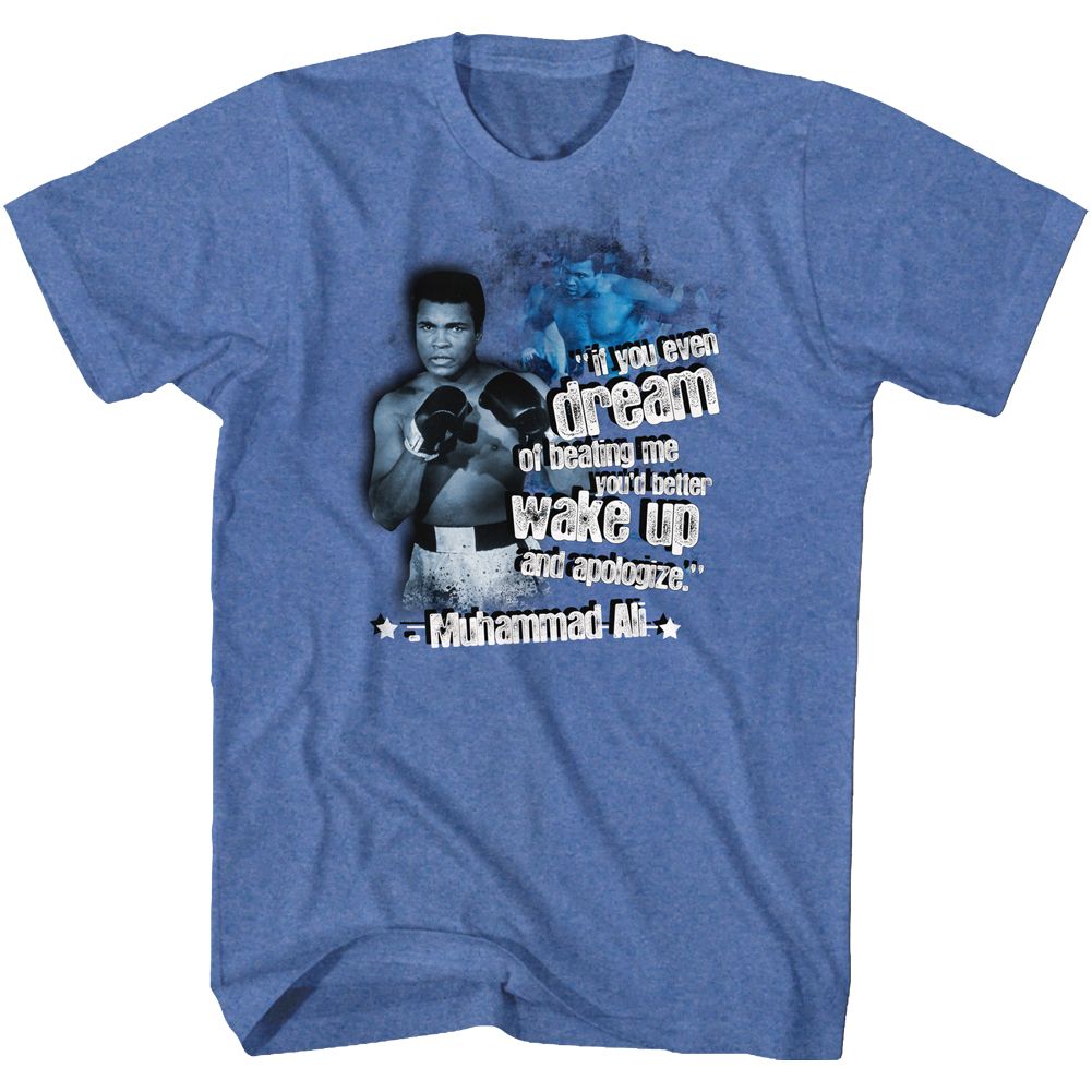 Muhammad Ali Dreamin Iconic Graphic Royal Heather T-Shirt
