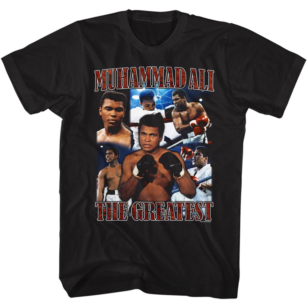 Muhammad Ali Collage Classic Graphic Black T-Shirt