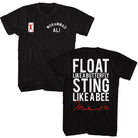 Muhammad Ali Float Sting 2-sided Iconic Graphic Black T-Shirt