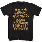 Muhammad Ali Win Loss Draw Vintage-Inspired Graphic Black T-Shirt