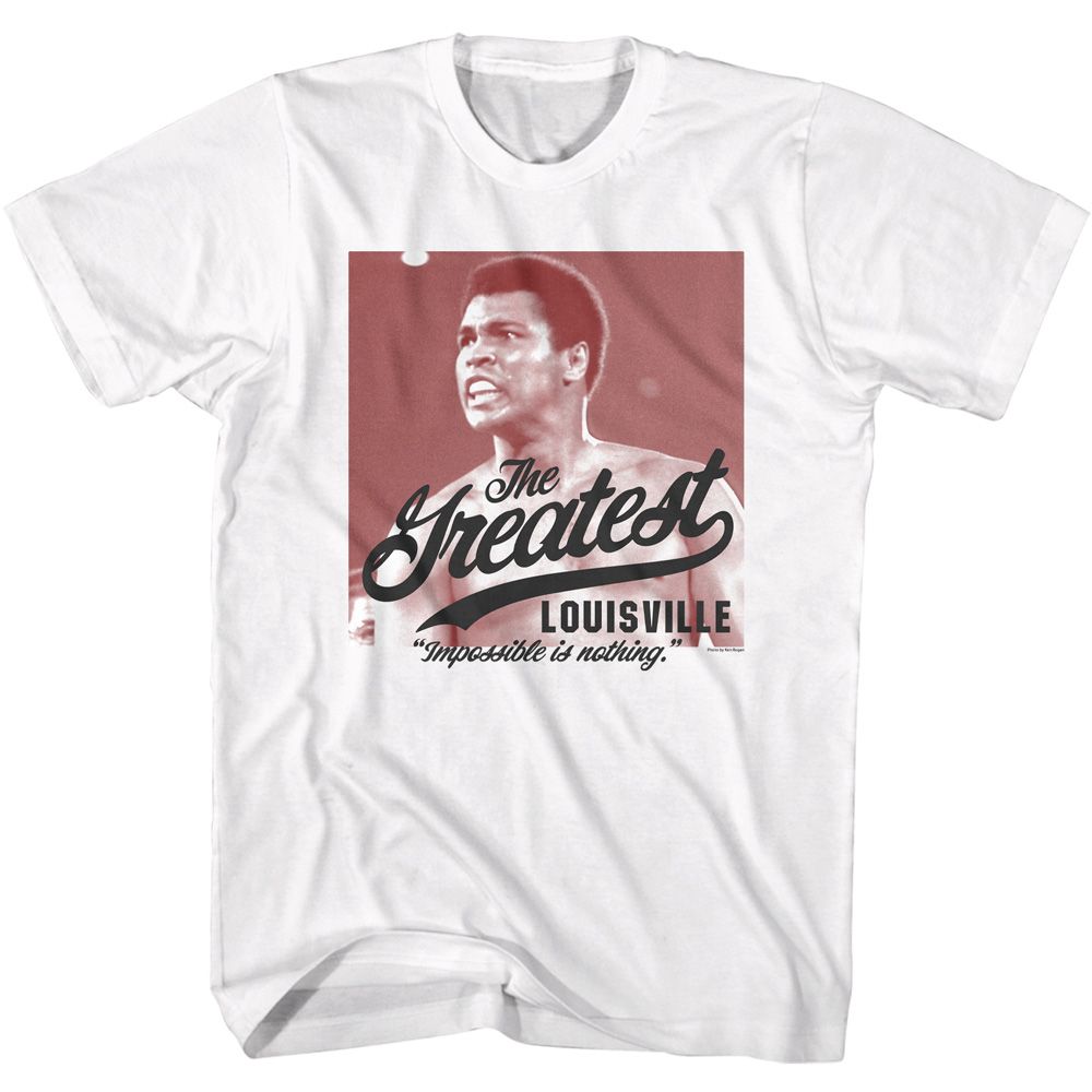 Muhammad Ali Impossible Is Nothing Classic Graphic White T-Shirt