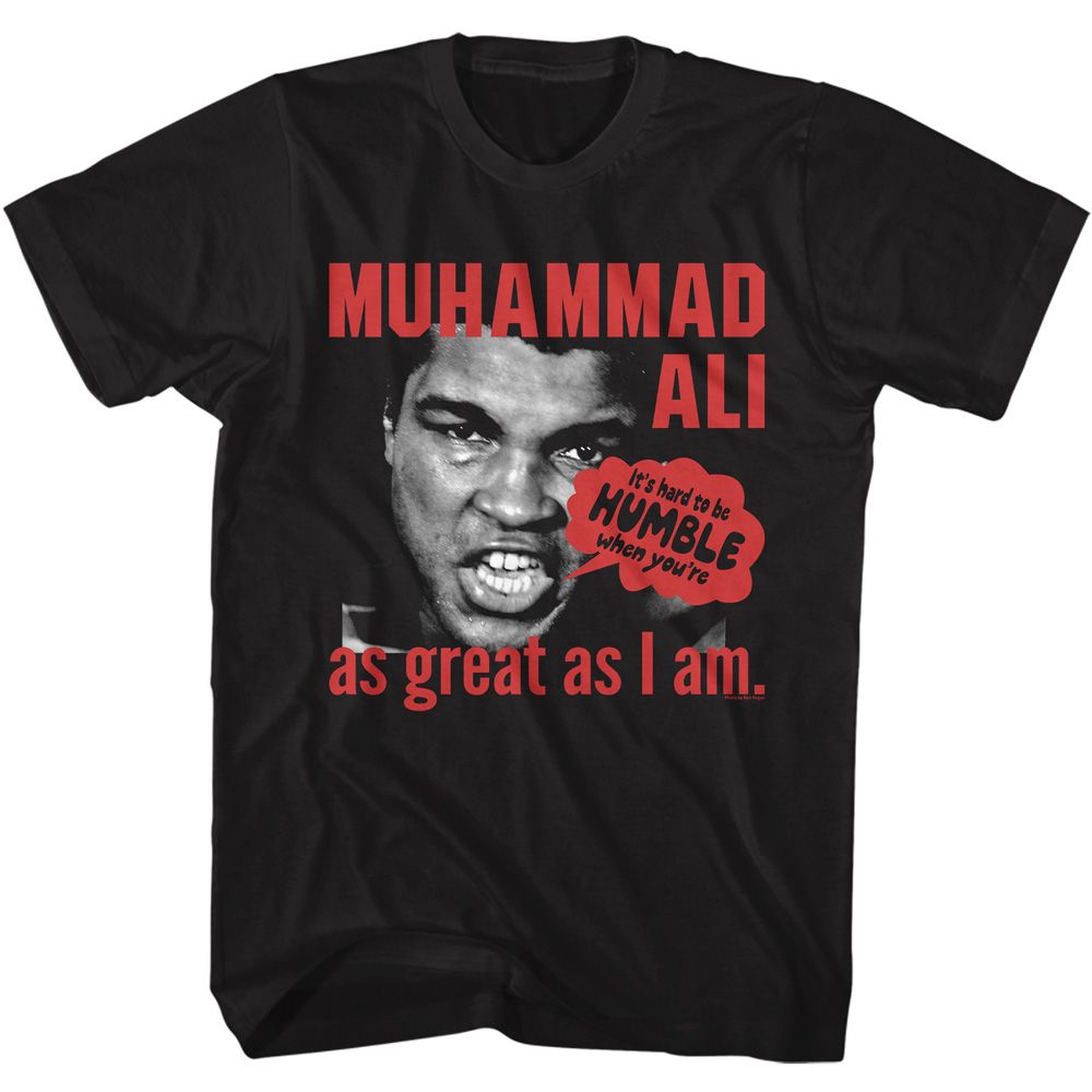 Muhammad Ali Hard to Be Humble Signature Graphic Black T-Shirt